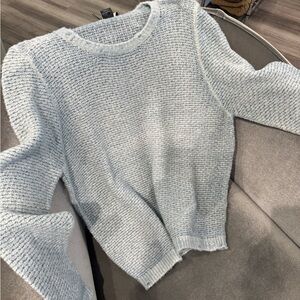 Avant Toi Soft Blue Crew Neck Sweater